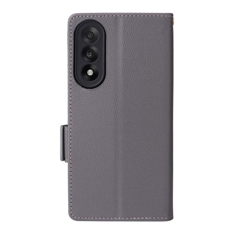 Läderfodral Oneplus Nord 5 Telefonfodral Texturerad Med Rem