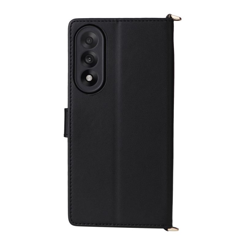 Läderfodral Oneplus Nord 5 Telefonfodral Vadderad Med Axelrem