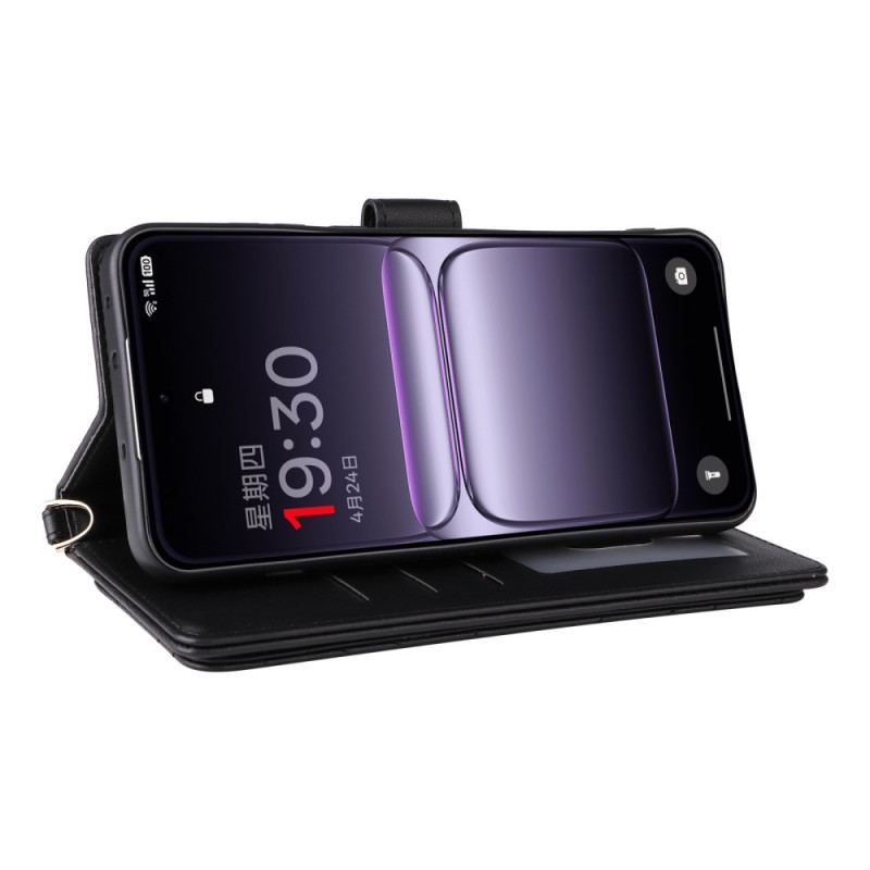 Läderfodral Oneplus Nord 5 Telefonfodral Vadderad Med Axelrem