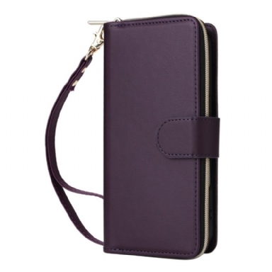 Fodral iPhone 17 Plånbok Med 9 Kortfack Och Snodd