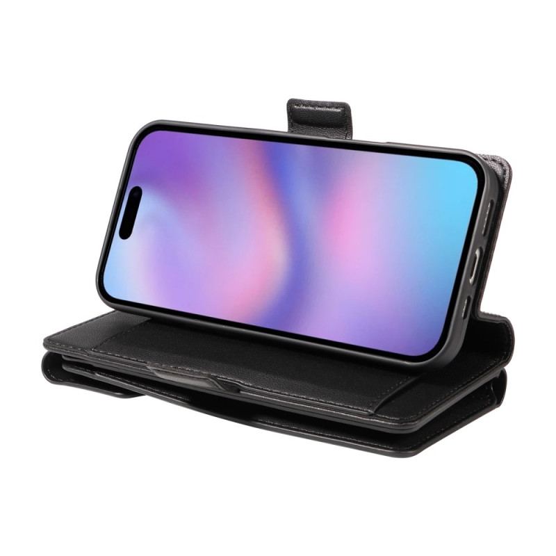 Läderskal Fodral iPhone 17 Flera Kortfack Och Handledsrem