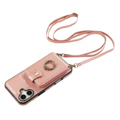 Skal För iPhone 17 Korthållare För Flera Kort Och Axelrem