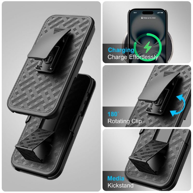 Skal iPhone 17 Glidande Med Stöd Och Klämma