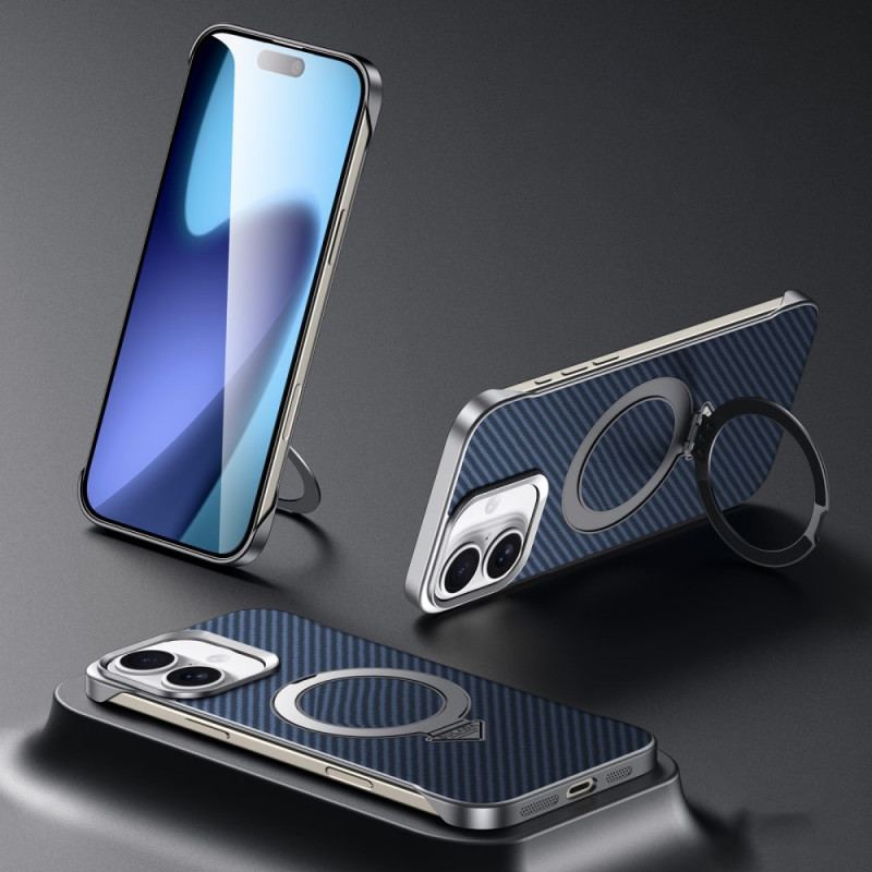 Skal iPhone 17 Kompatibel Med Magsafe-lädereffekt Med Stativ