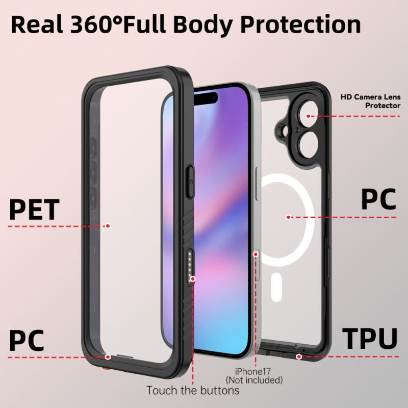 Skal iPhone 17 Kompatibel Med Magsafe Waterproof Fs/fm-serien Redpepper