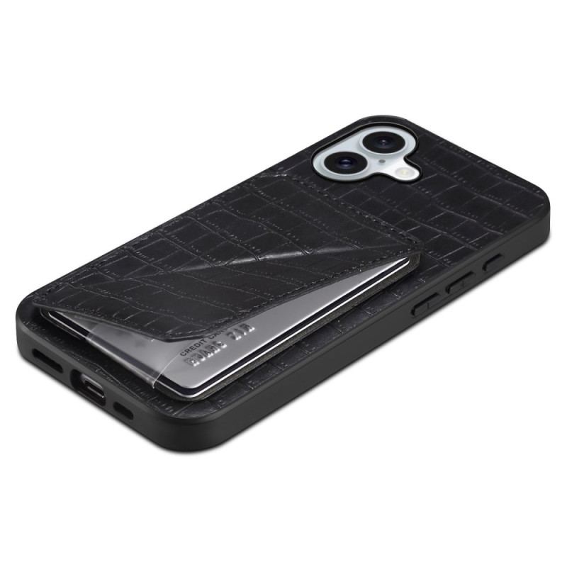Skal iPhone 17 Korthållare Med Krokodileffekt