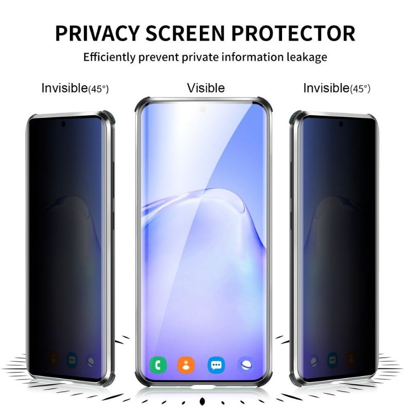 Skal För Samsung Galaxy S20 Bedrijf Löstagbart Härdat Glas Med Sekretessfilter