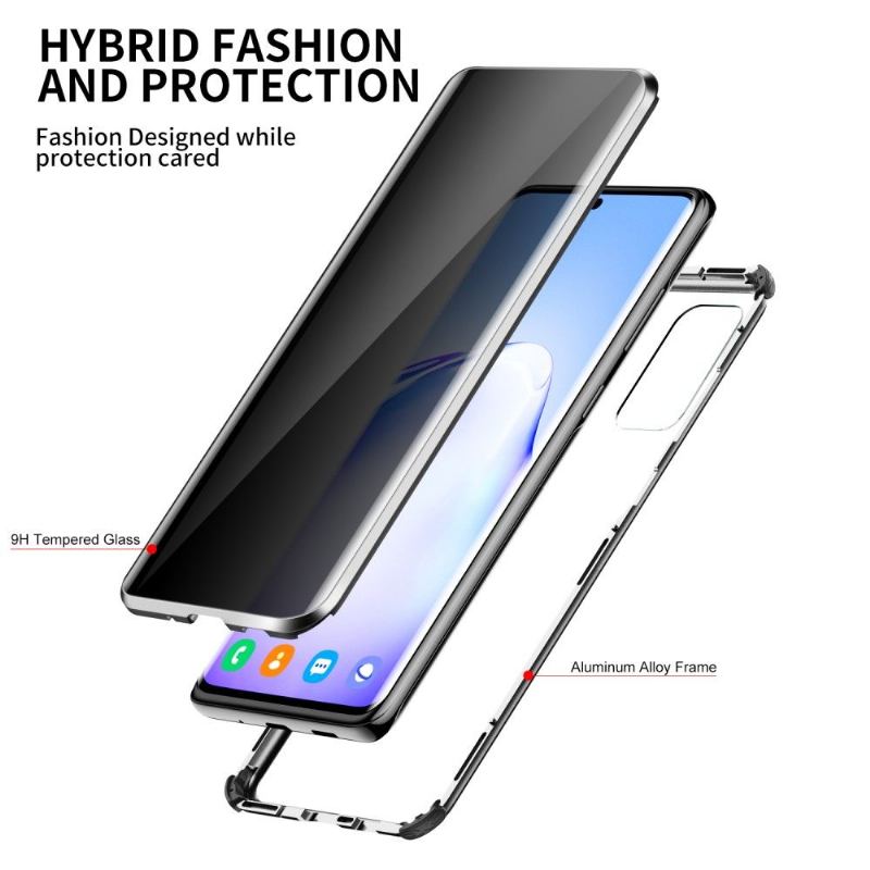 Skal För Samsung Galaxy S20 Bedrijf Löstagbart Härdat Glas Med Sekretessfilter