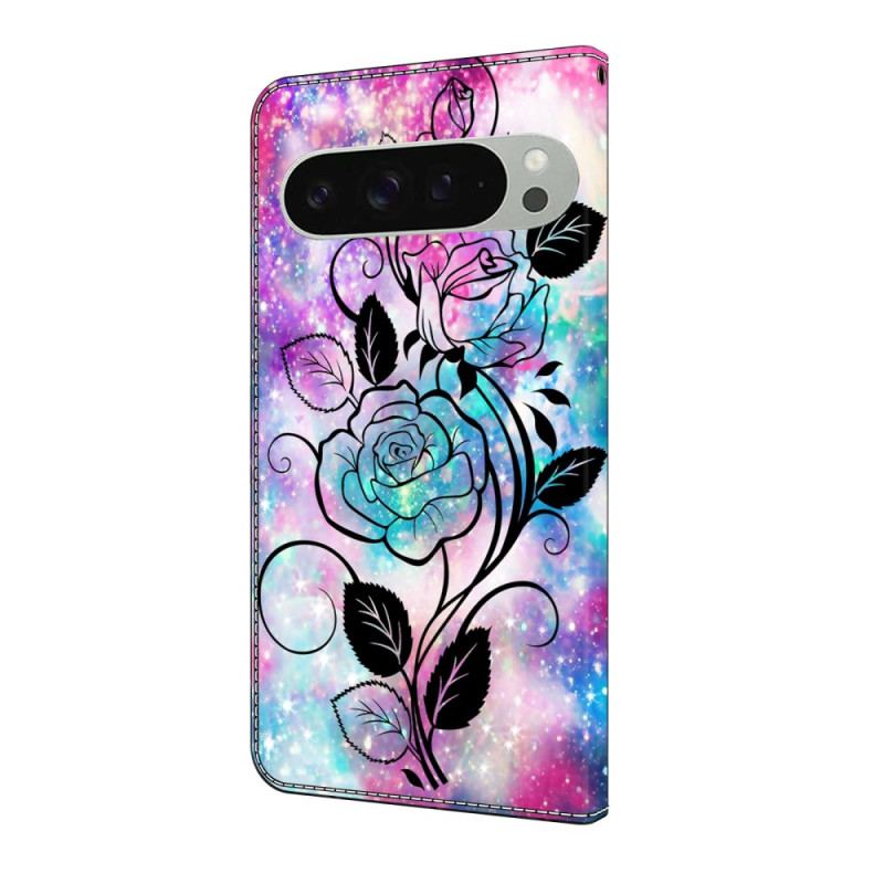 Fodral Google Pixel 10 Pro Xl Rosa Och Blått Mönster