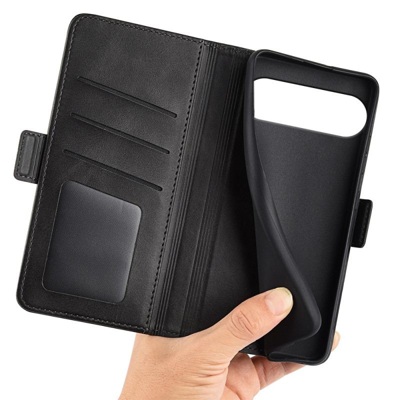 Läderfodral Google Pixel 10 Pro Xl Telefonfodral Dubbelspänne