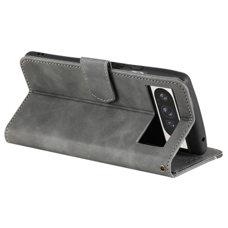 Läderskal Fodral Google Pixel 10 Pro Xl Tvåfärgad Med Rem