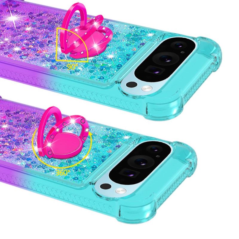 Skal För Google Pixel 10 Pro Xl Gradient Glitter Med Ringhållare