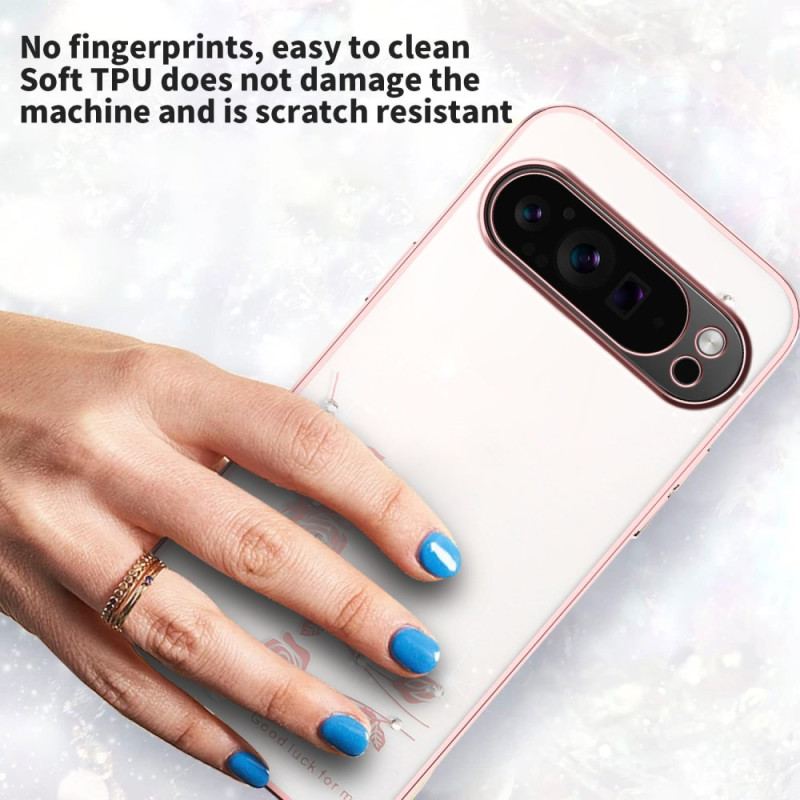 Skal Google Pixel 10 Pro Xl Telefonfodral Blomdekorationer Och Strass