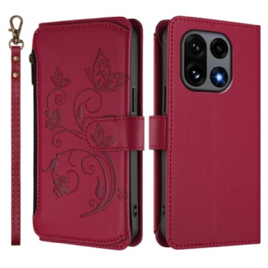 Fodral För Oneplus 15 Blommig Plånbok Med Rem