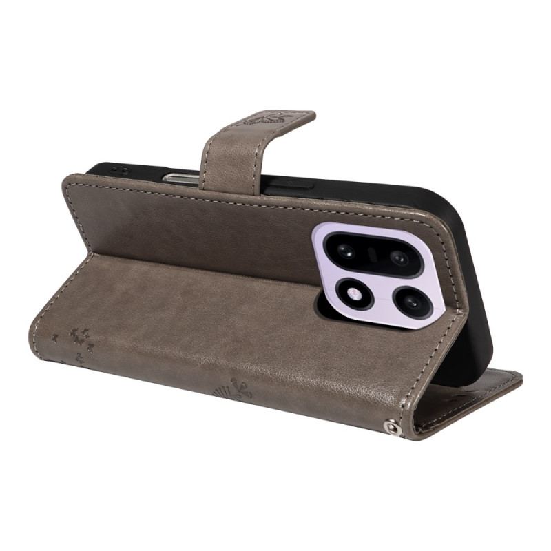 Läderfodral Oneplus 15 Telefonfodral Katt Och Träd