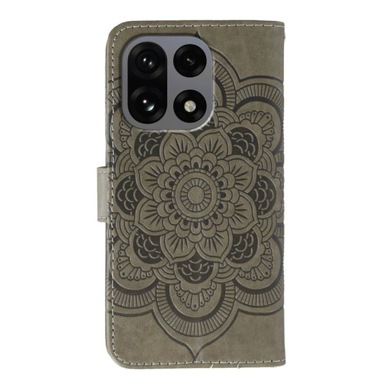 Läderfodral Oneplus 15 Telefonfodral Mandala Med Strassstenar