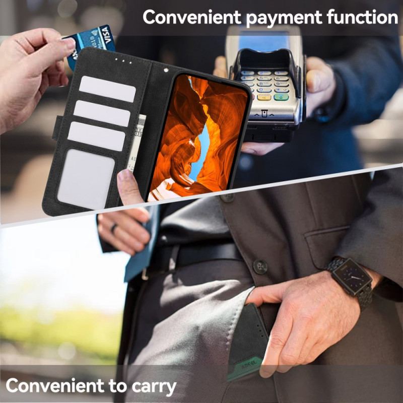 Läderskal Fodral Oneplus 15 Tvåfärgad Abeel