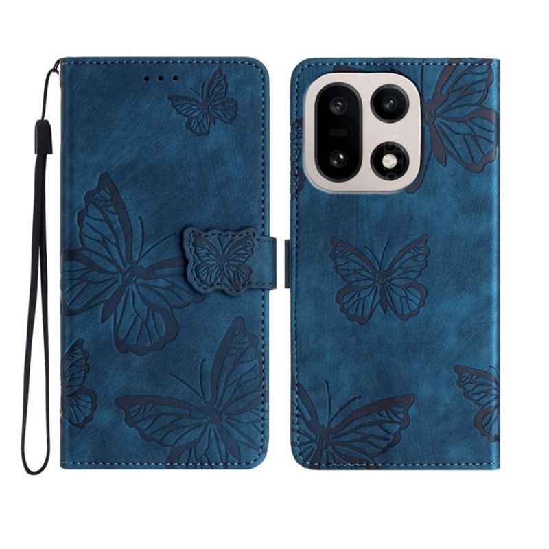 Skyddsfodral Oneplus 15 Mockaeffekt Med Fjärilar