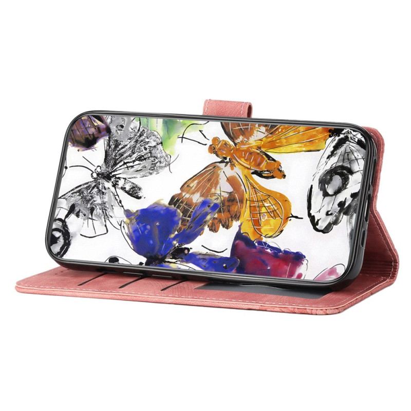 Fodral Samsung Galaxy S25 Ultra 5g Fjärilar I Mockaeffekt