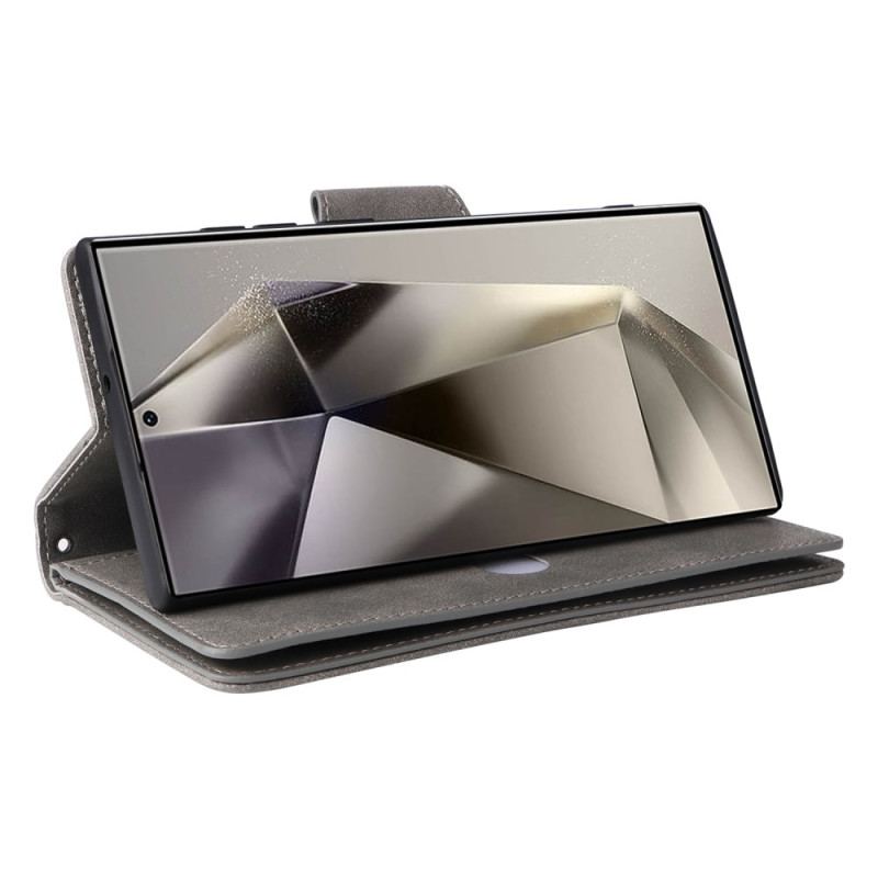 Fodral Samsung Galaxy S25 Ultra 5g Plånbok Med Mocka-effekt Och Rem