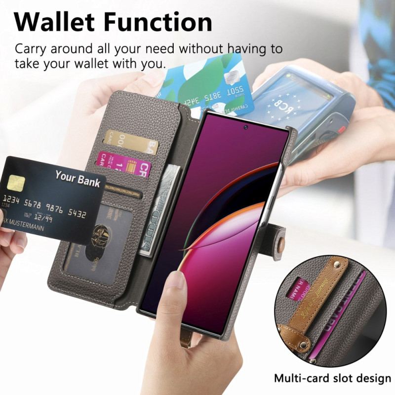 Fodral Samsung Galaxy S25 Ultra 5g Rfid-skyddad Plånbok Med Påse Och Ringhållare