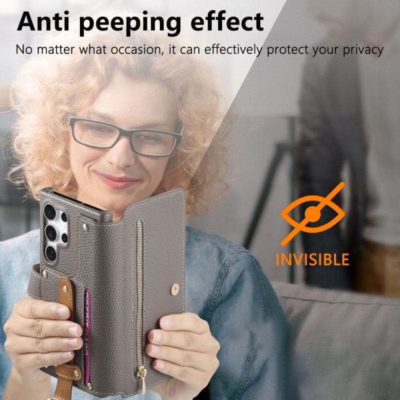 Fodral Samsung Galaxy S25 Ultra 5g Rfid-skyddad Plånbok Med Påse Och Ringhållare