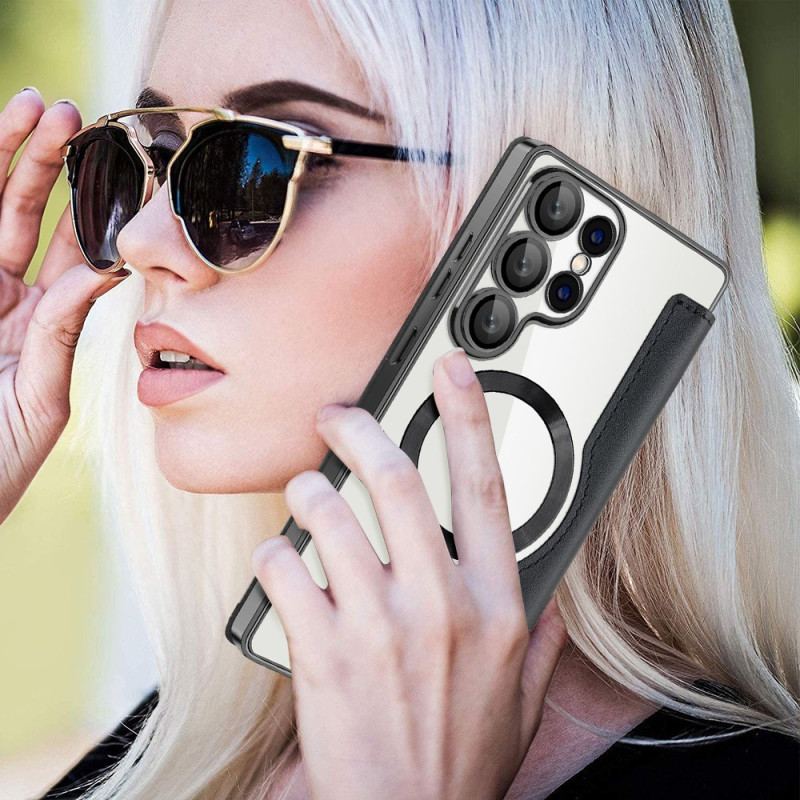 Folio-fodral Samsung Galaxy S25 Ultra 5g Magsafe-kompatibel Med Rfid-blockerande Lädereffekt