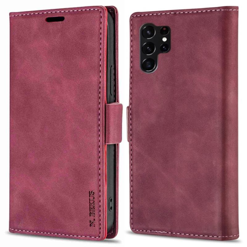 Folio-fodral Samsung Galaxy S25 Ultra 5g Telefonfodral Polyuretanläder