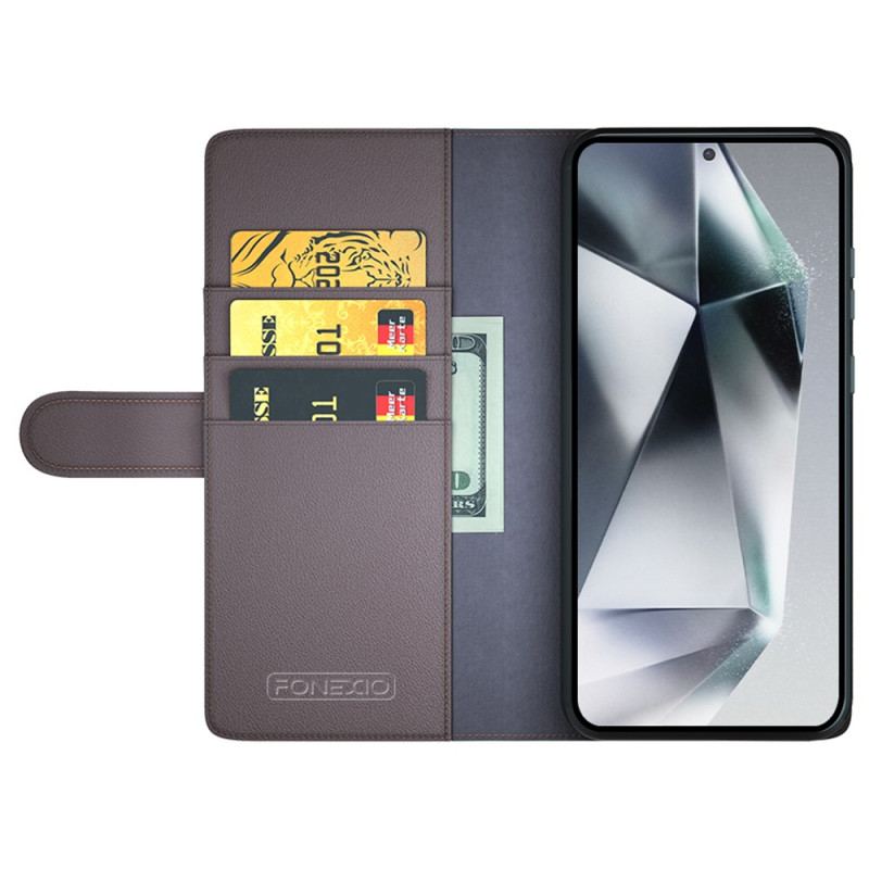 Läderfodral Samsung Galaxy S25 Ultra 5g Telefonfodral Äkta Läder