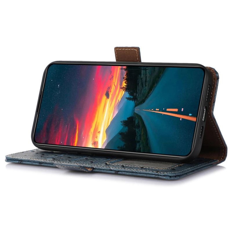 Läderfodral Samsung Galaxy S25 Ultra 5g Telefonfodral Äkta Läder Med Rfid-blockering