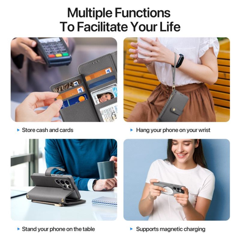 Läderfodral Samsung Galaxy S25 Ultra 5g Telefonfodral Avtagbart Lawa-serien Dux Ducis-fodral