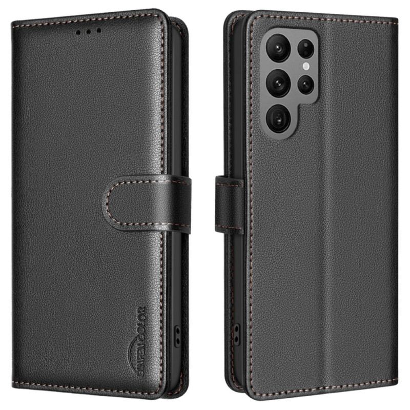 Läderfodral Samsung Galaxy S25 Ultra 5g Telefonfodral Binfen Color Rfid-teknik