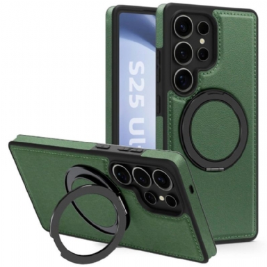 Skal För Samsung Galaxy S25 Ultra 5g Magnetisk Med Roterande Stativ