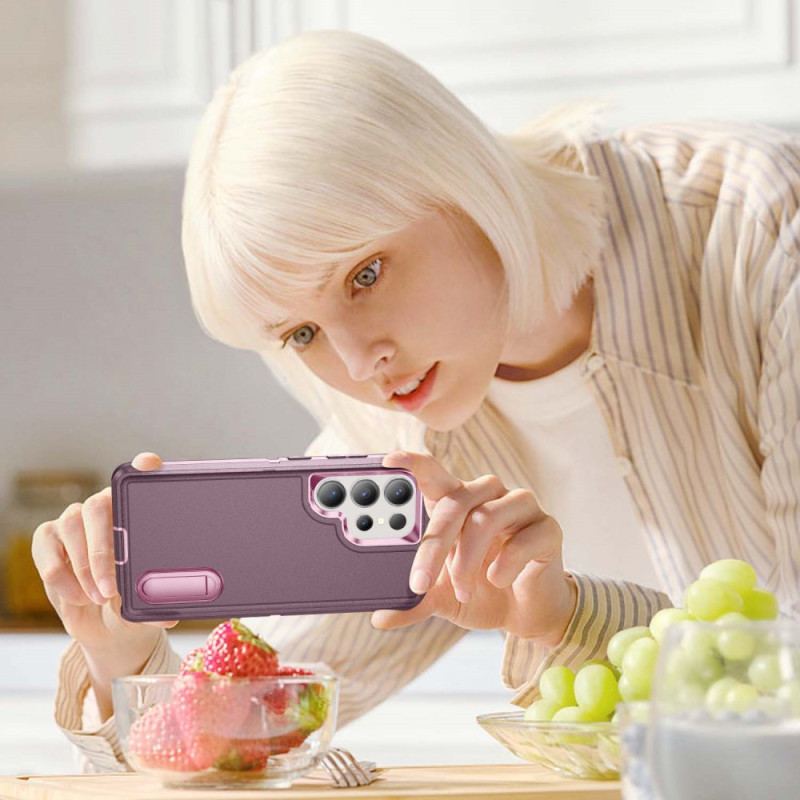 Skal Samsung Galaxy S25 Ultra 5g 3-i-1-skydd Med Stativ