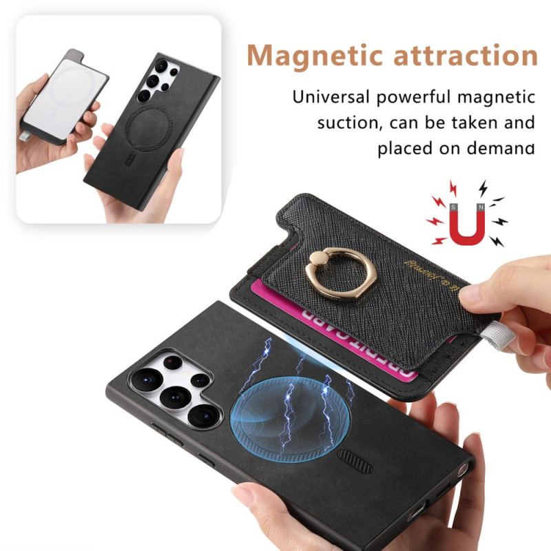 Skal Samsung Galaxy S25 Ultra 5g Avtagbar Korthållare I Mockastil