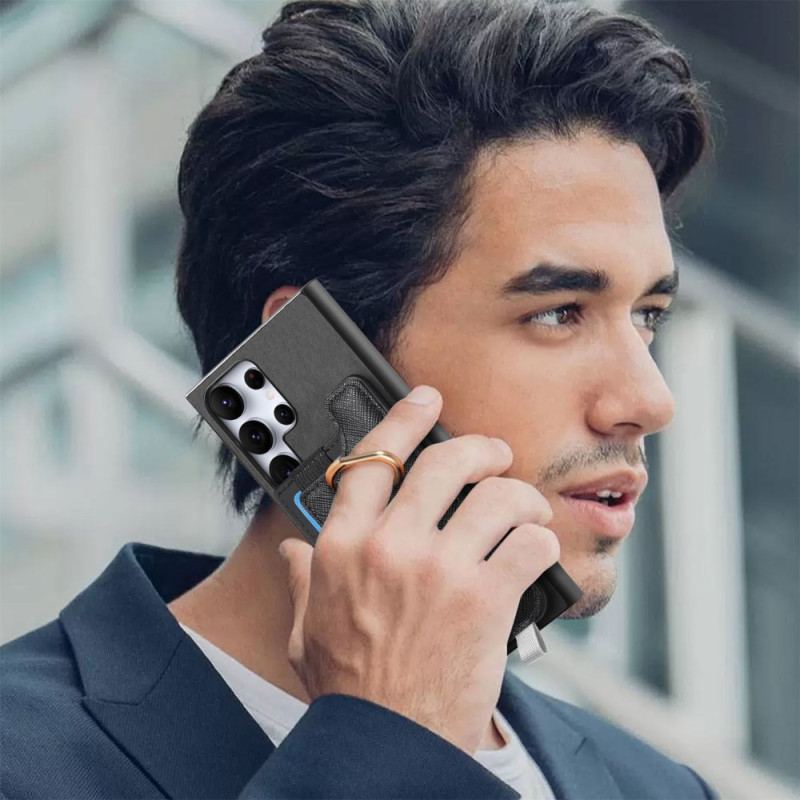 Skal Samsung Galaxy S25 Ultra 5g Avtagbar Korthållare I Mockastil