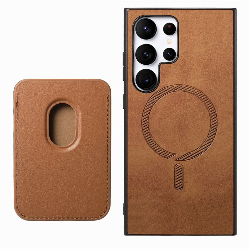 Skal Samsung Galaxy S25 Ultra 5g Avtagbar Magnetisk Korthållare I Mockastil