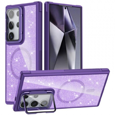Skal Samsung Galaxy S25 Ultra 5g Glitter Med Inbyggt Stativ