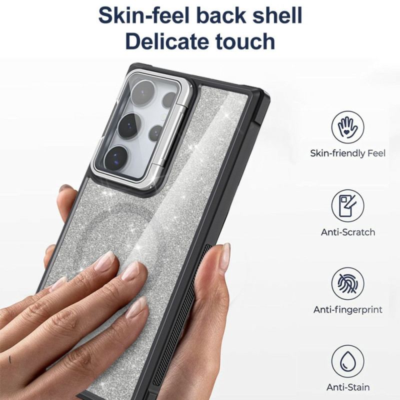 Skal Samsung Galaxy S25 Ultra 5g Glitter Med Inbyggt Stativ