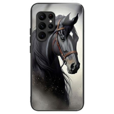 Skal Samsung Galaxy S25 Ultra 5g Härdat Glas Med Grå Häst