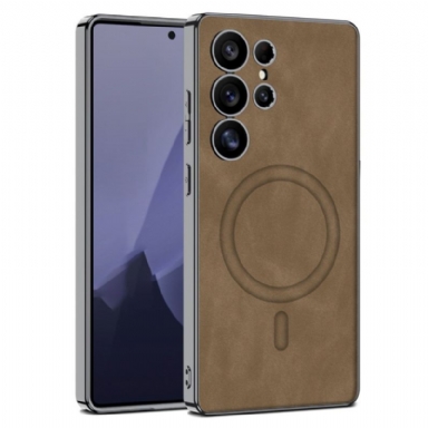 Skal Samsung Galaxy S25 Ultra 5g Matt Konstläder Kompatibel Med Magsafe