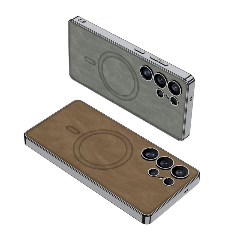 Skal Samsung Galaxy S25 Ultra 5g Matt Konstläder Kompatibel Med Magsafe