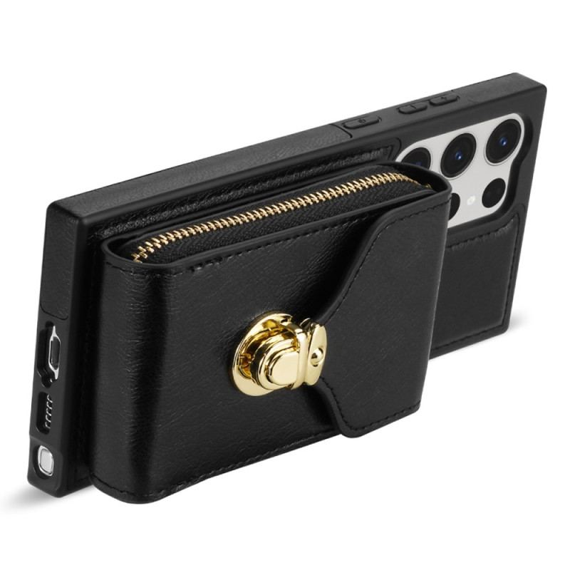 Skal Samsung Galaxy S25 Ultra 5g Plånbok Med Dragkedja Och Axelrem