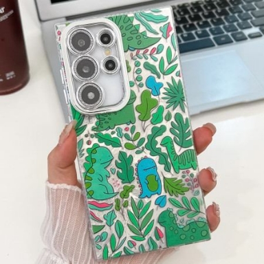 Skal Samsung Galaxy S25 Ultra 5g Roliga Dinosaurier Med Linsskydd