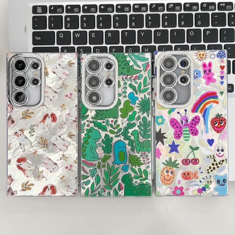 Skal Samsung Galaxy S25 Ultra 5g Roliga Dinosaurier Med Linsskydd