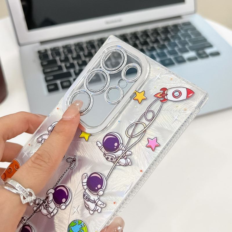 Skal Samsung Galaxy S25 Ultra 5g Telefonfodral Roliga Kaniner Med Linsskydd