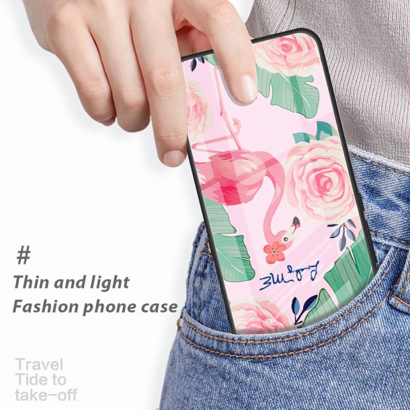 Skal Samsung Galaxy S25 Ultra 5g Telefonfodral Rosa Blommor I Härdat Glas