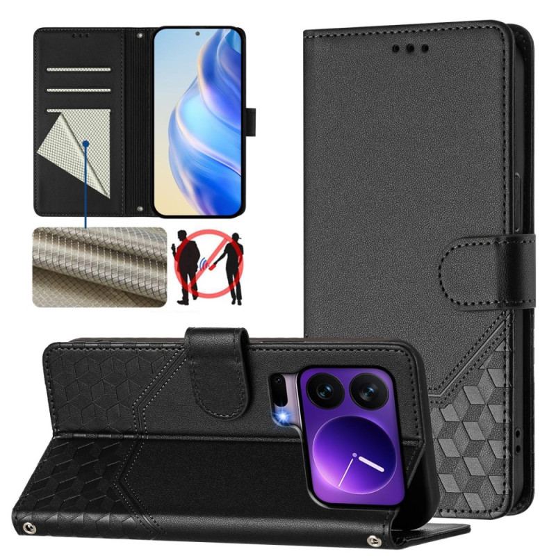 Fodral För Xiaomi 17 Pro Rfid-blockering Och Bikakemönster