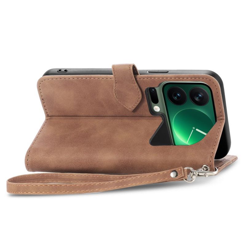 Fodral Xiaomi 17 Pro Plånbok Med Spetsmönster