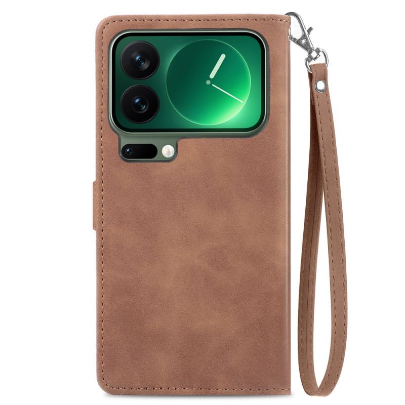 Fodral Xiaomi 17 Pro Plånbok Med Spetsmönster